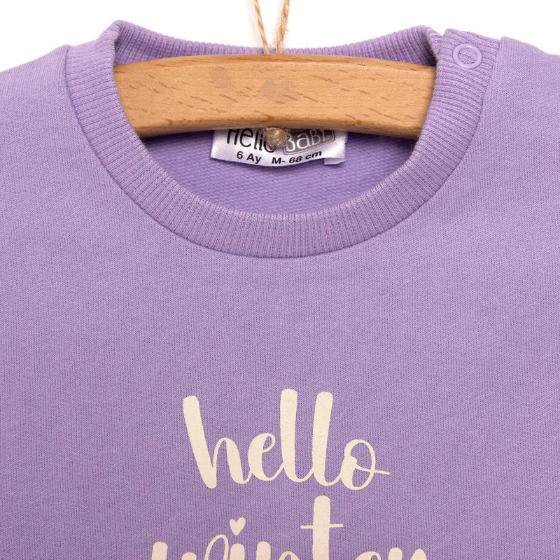 Hellobaby Baby Girl Animal Printed Sweatshirt - Purple 3