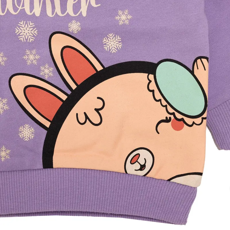 Hellobaby Baby Girl Animal Printed Sweatshirt - Purple 6