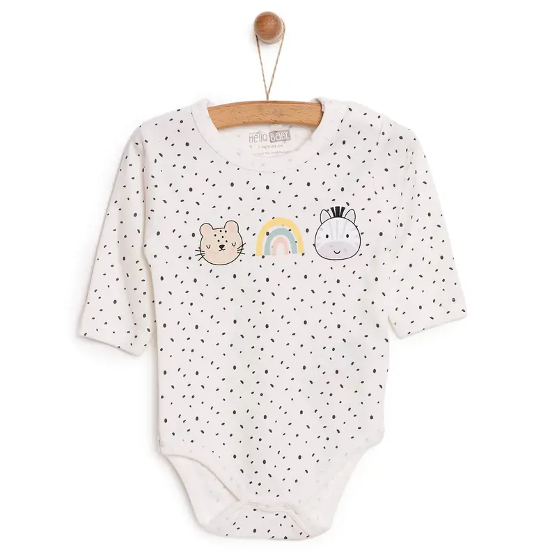 Hellobaby Baby Girl Long Sleeve Body - Ecru 1