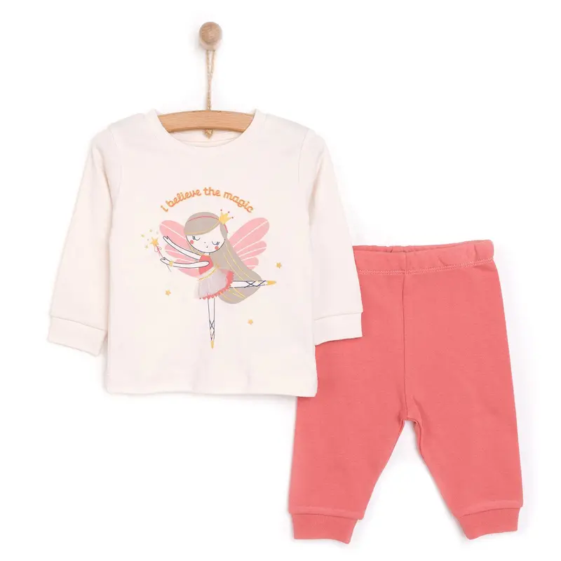 Hellobaby  Baby Girl  Long Sleeve Pyjamas Set - Ecru 1