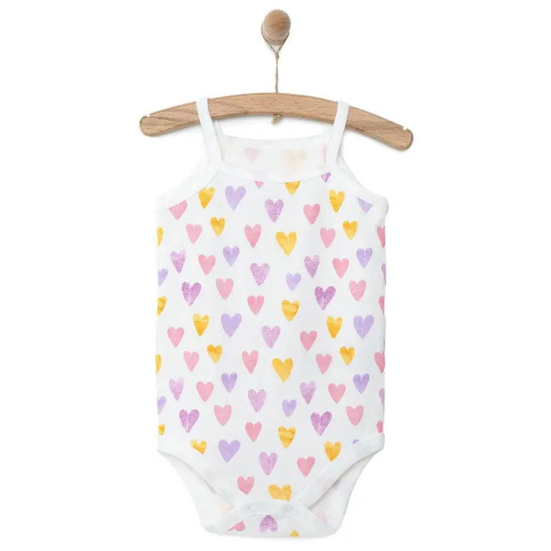 Hellobaby Baby Girl Rope Strap Bodysuit - Ecru 1