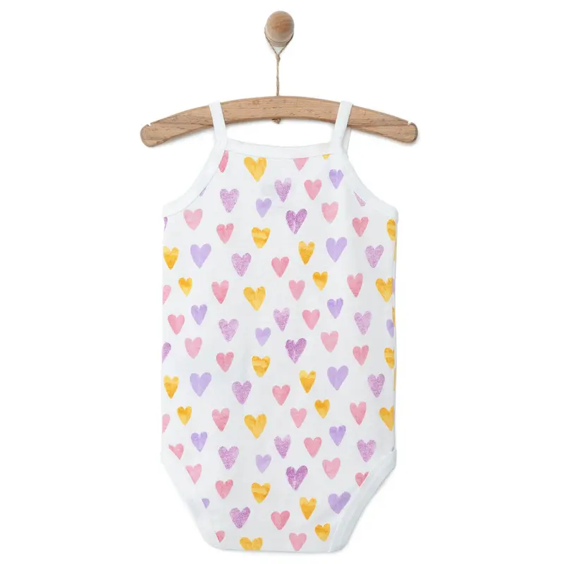 Hellobaby Baby Girl Rope Strap Bodysuit - Ecru 2