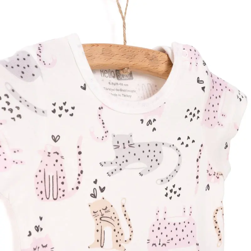 Hellobaby Baby Girl Short Sleeve Body - Ecru 3