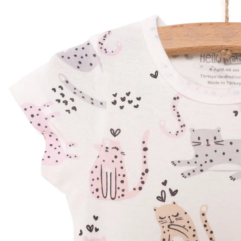 Hellobaby Baby Girl Short Sleeve Body - Ecru 5