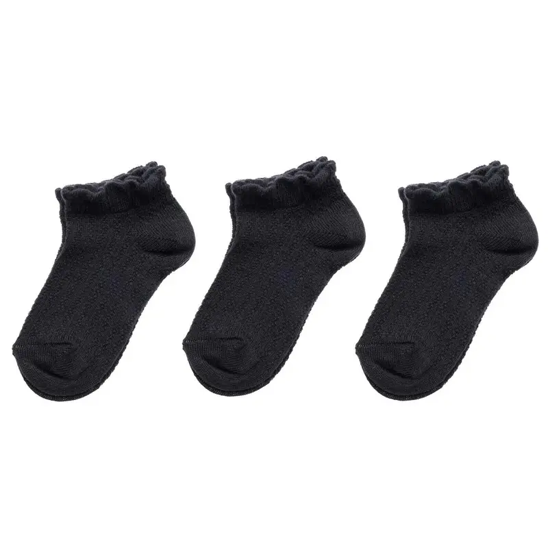 Hellobaby Baby Girl Socks 3 Pcs - Black 1