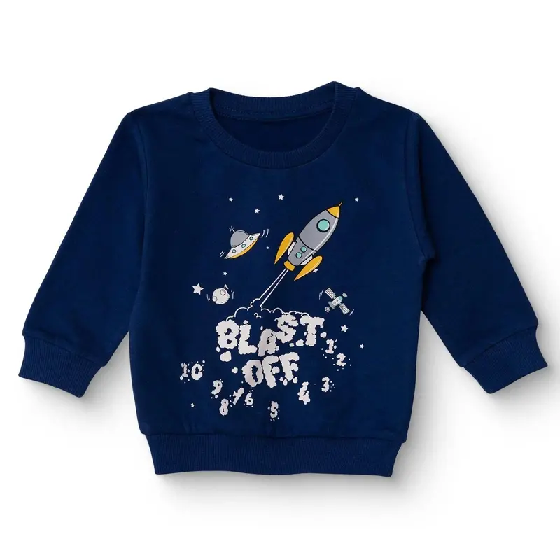 Hellobaby Basic Baby Boy Sweatshirt - Navy Blue 1