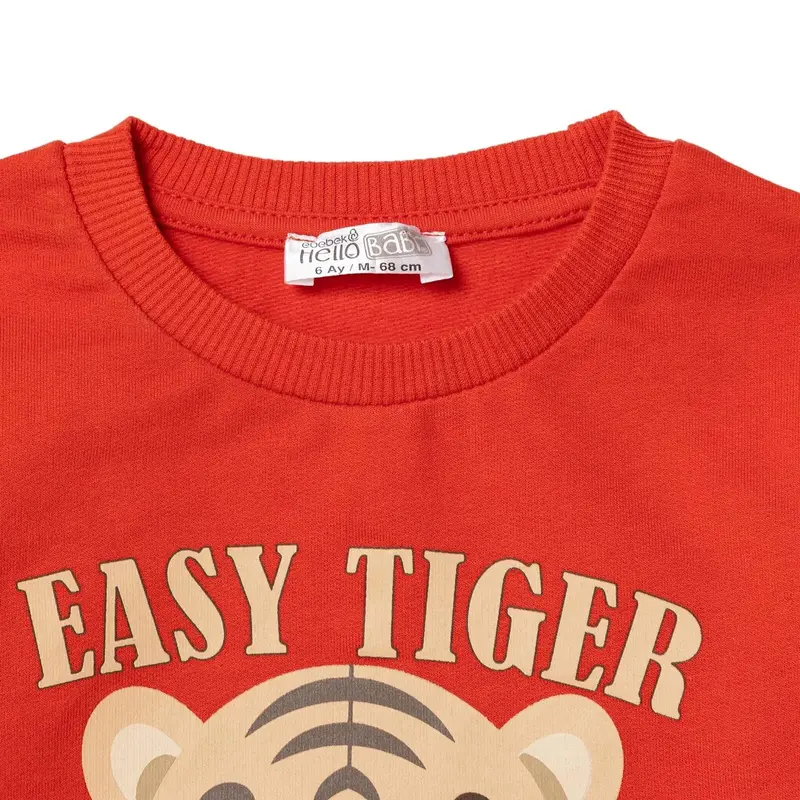 Hellobaby Basic Baby Boy Sweatshirt - Red 5
