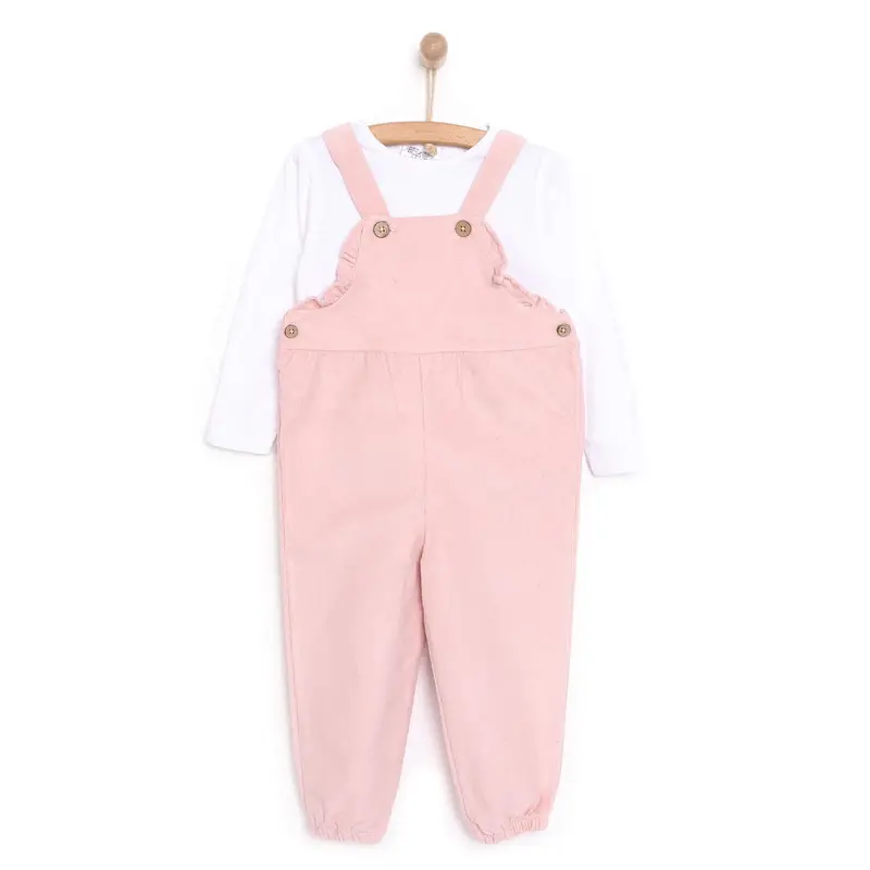 Hellobaby Basic Baby Girl Dungaree - Powder 1