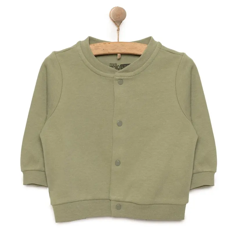 Hellobaby Basic Boy Cardigan - Khaki 1