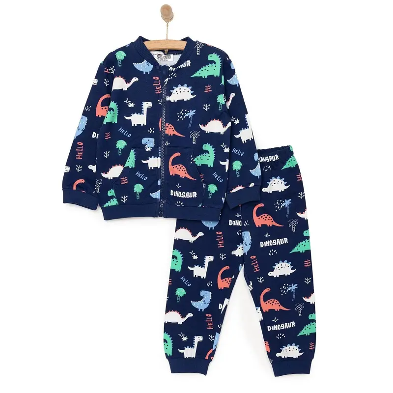 Hellobaby Basic Boy Dinosaur Patterned Jumpsuit - Printed 1