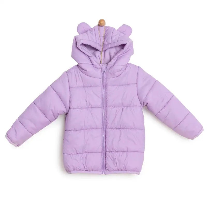 Hellobaby Basic Eared Hoodie Coat - Lilac 1