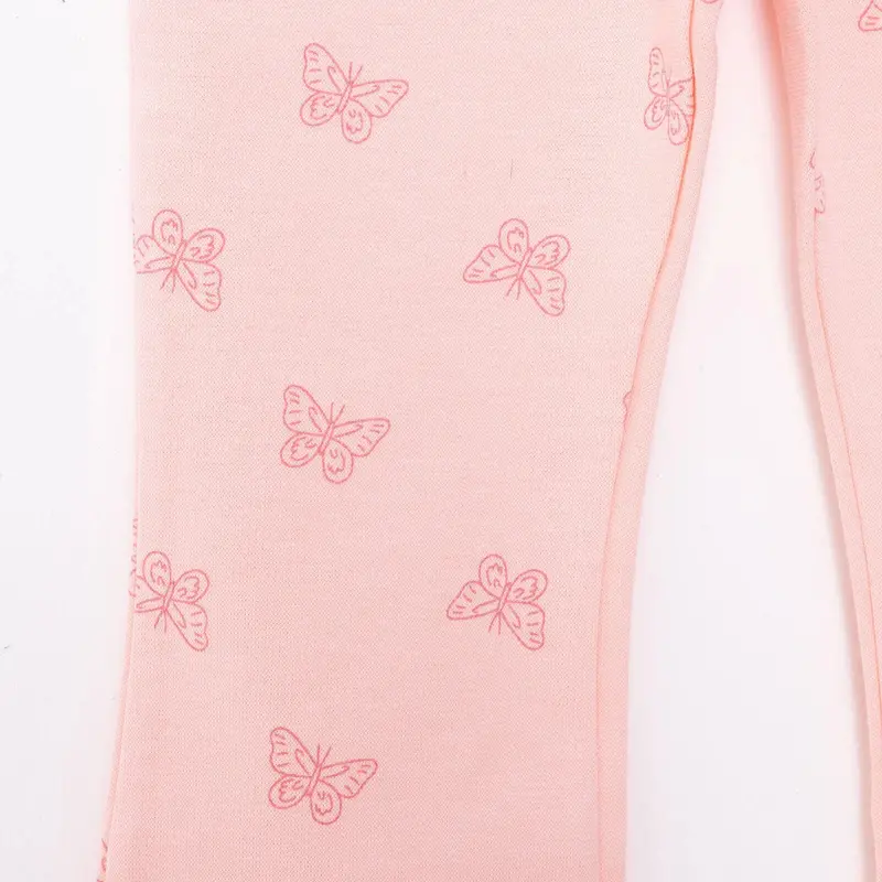 Hellobaby Basic Girl Butterfly Patterns Leggings - Light Pink 7