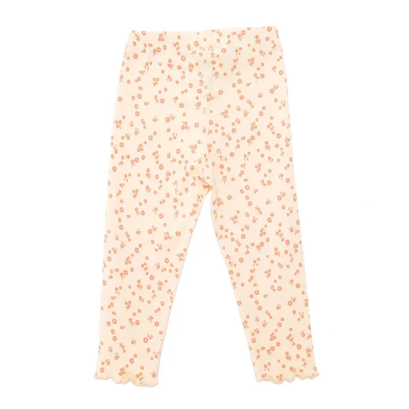 Hellobaby Basic Girl Flowers Patterns Leggings - Light Yellow 2