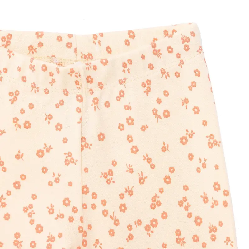 Hellobaby Basic Girl Flowers Patterns Leggings - Light Yellow 4