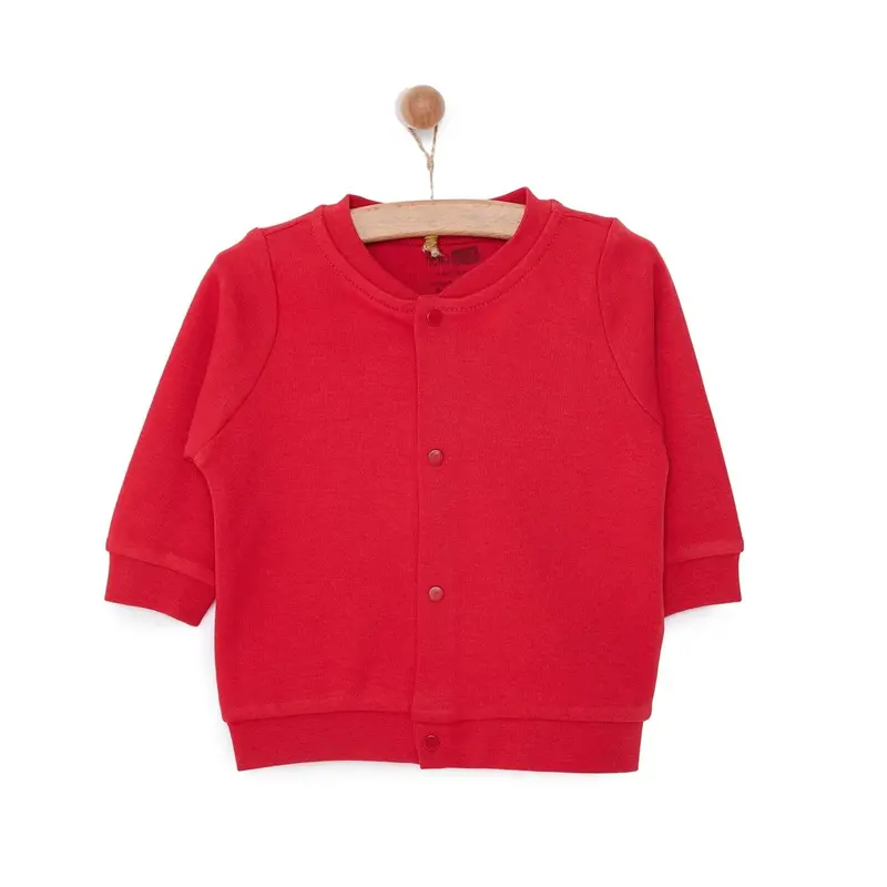 Hellobaby Basic Rib Cardigan - Red 1