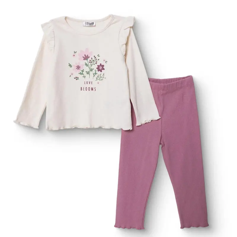 Hellobaby Blouse Leggings - Ecru 1