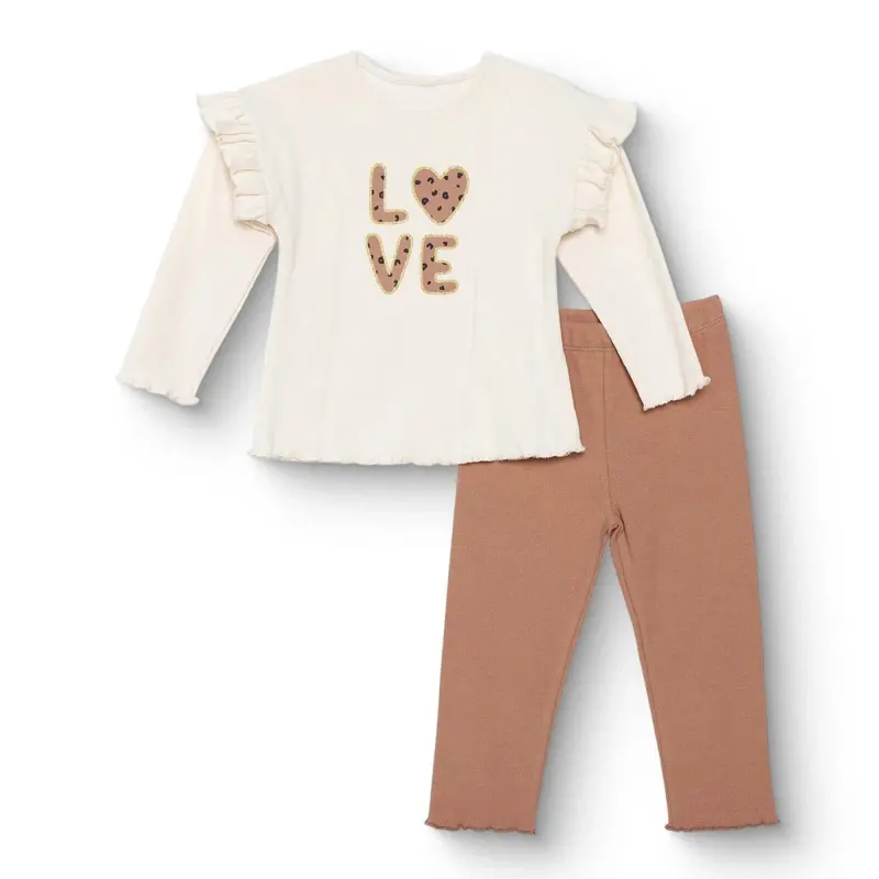 Hellobaby Blouse-Leggings - Ecru 1