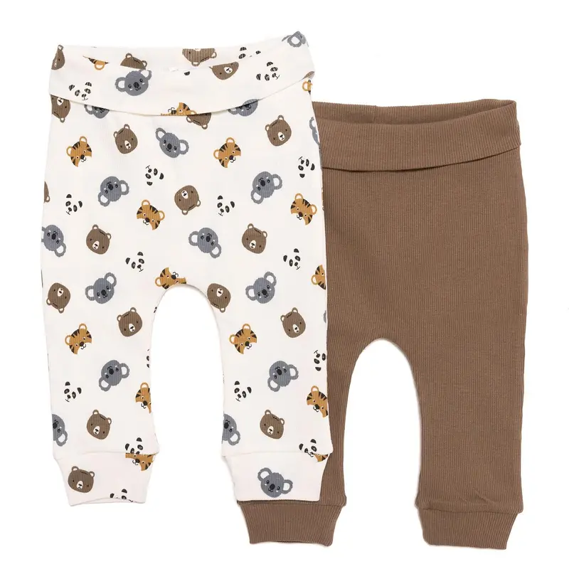 Hellobaby Boy 2 Piece Footles Bottom - Light Brown 1