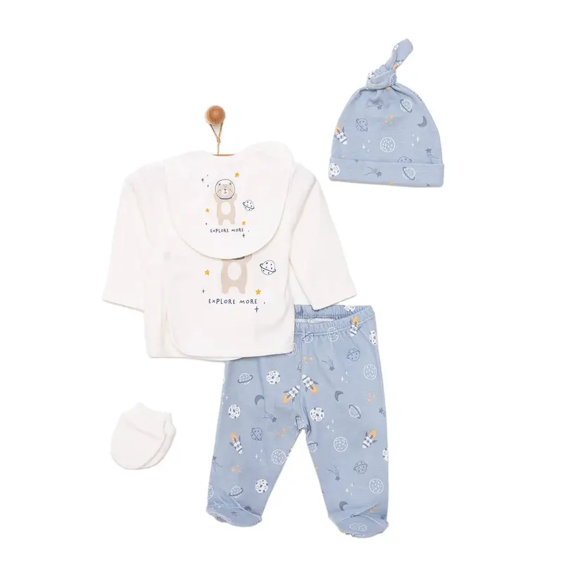 Hellobaby Boy 5 Piece Newborn Gift Set - Blue 1