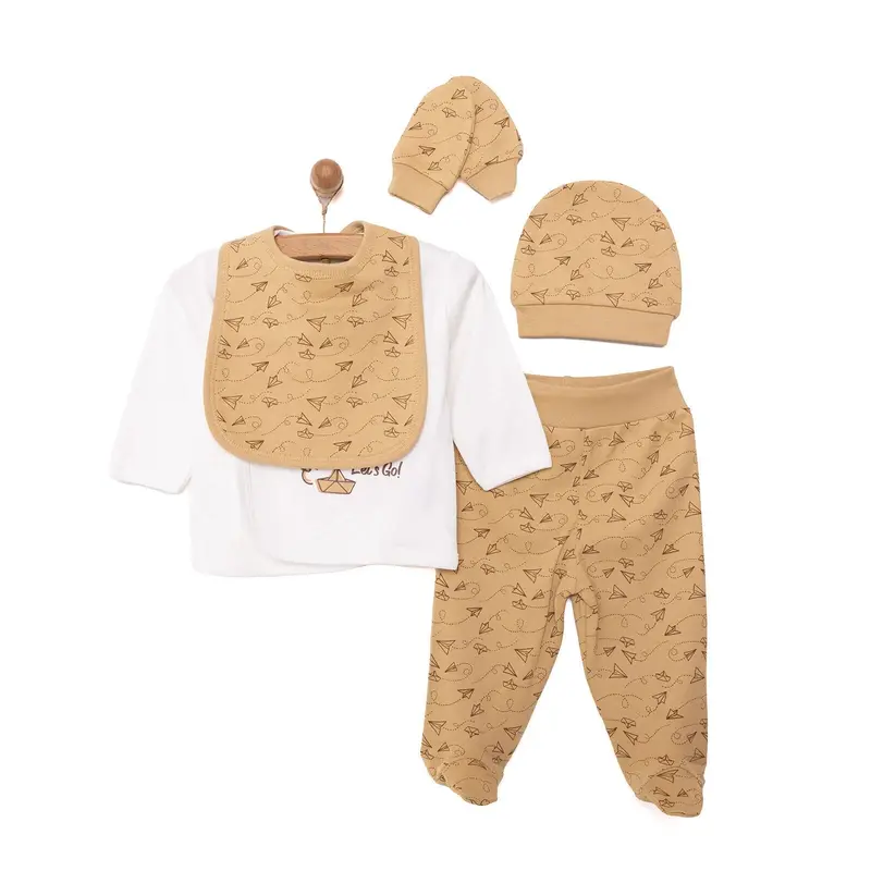 Hellobaby Boy 5 Piece Newborn Set - Beige 1