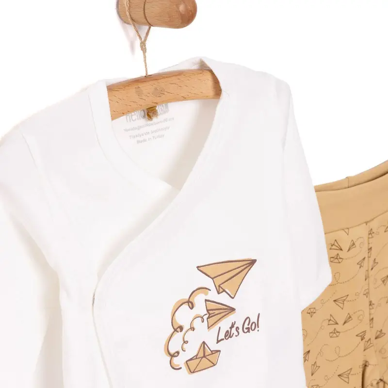 Hellobaby Boy 5 Piece Newborn Set - Beige 2