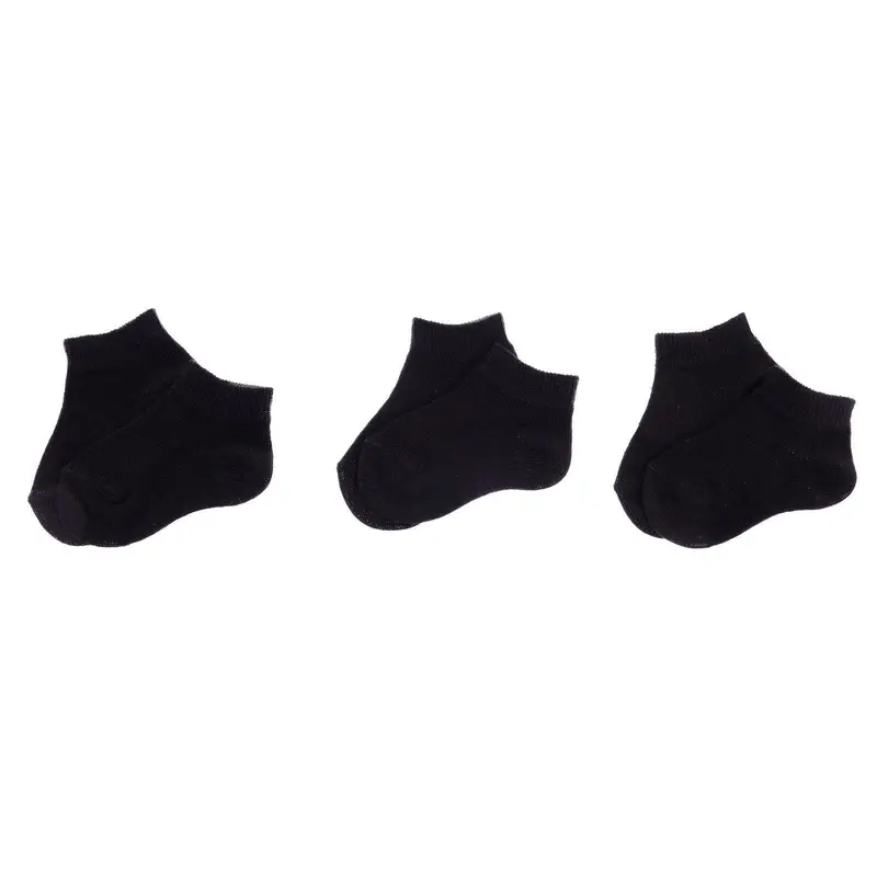 Hellobaby Boy Baby Socks 3 Pack - Black 3