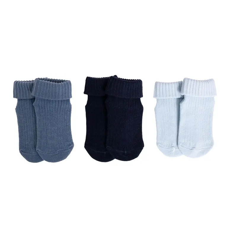 Hellobaby Boy Baby Socks 3 Pack - Blue 1