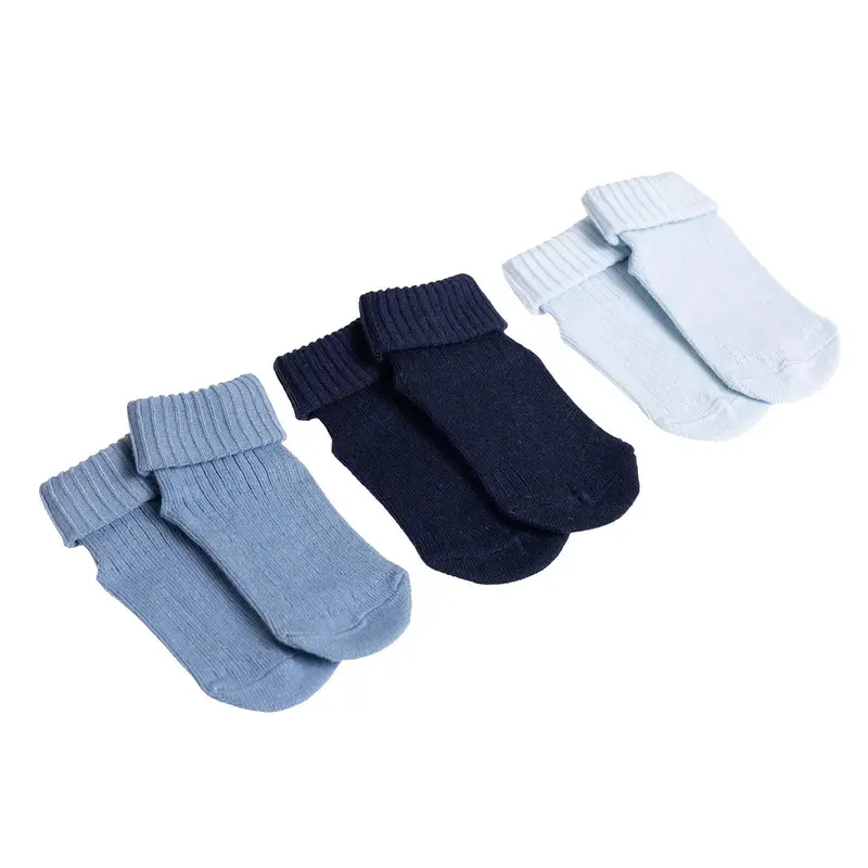 Hellobaby Boy Baby Socks 3 Pack - Blue 2