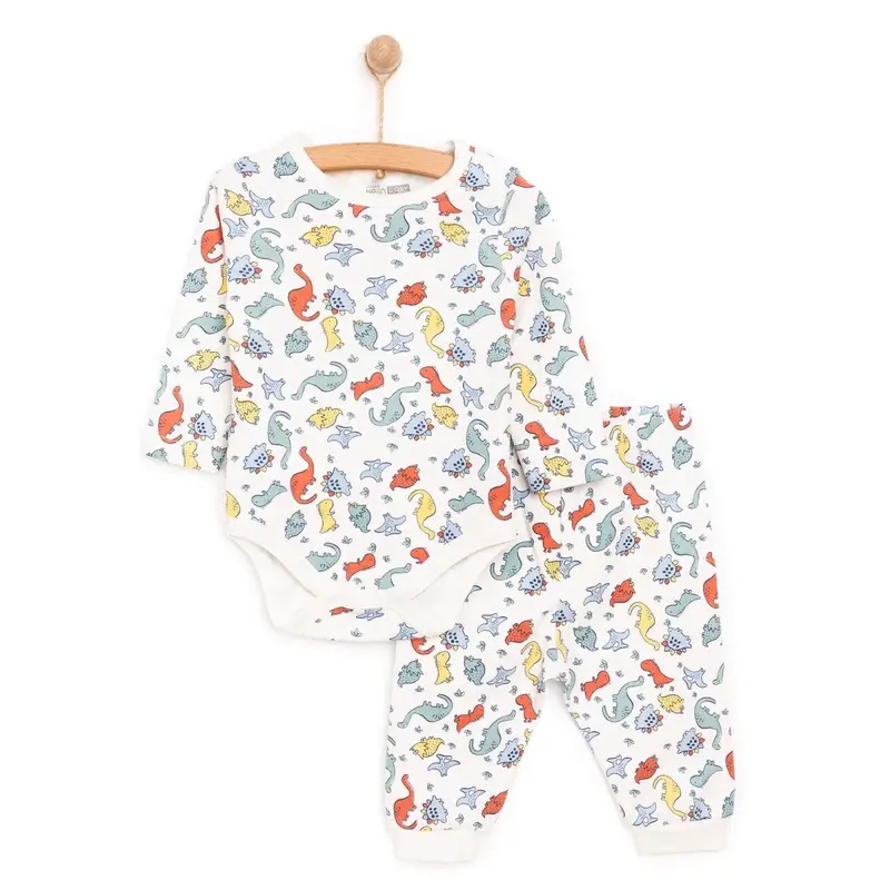 Hellobaby Boy Body- Footless Bottom - Ecru 1