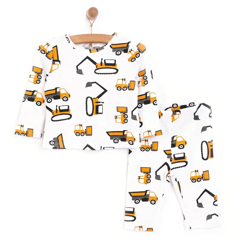 Hellobaby Boy Long Sleeve Pyjamas Set - Ecru 1