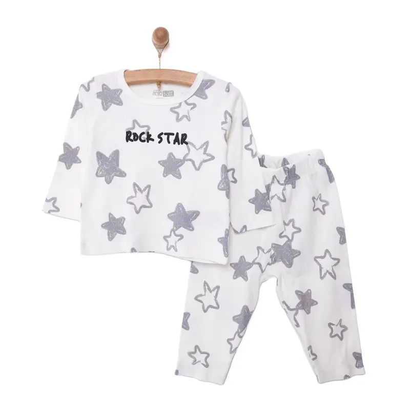 Hellobaby Boy Long Sleeve Pyjamas Set - Ecru 1