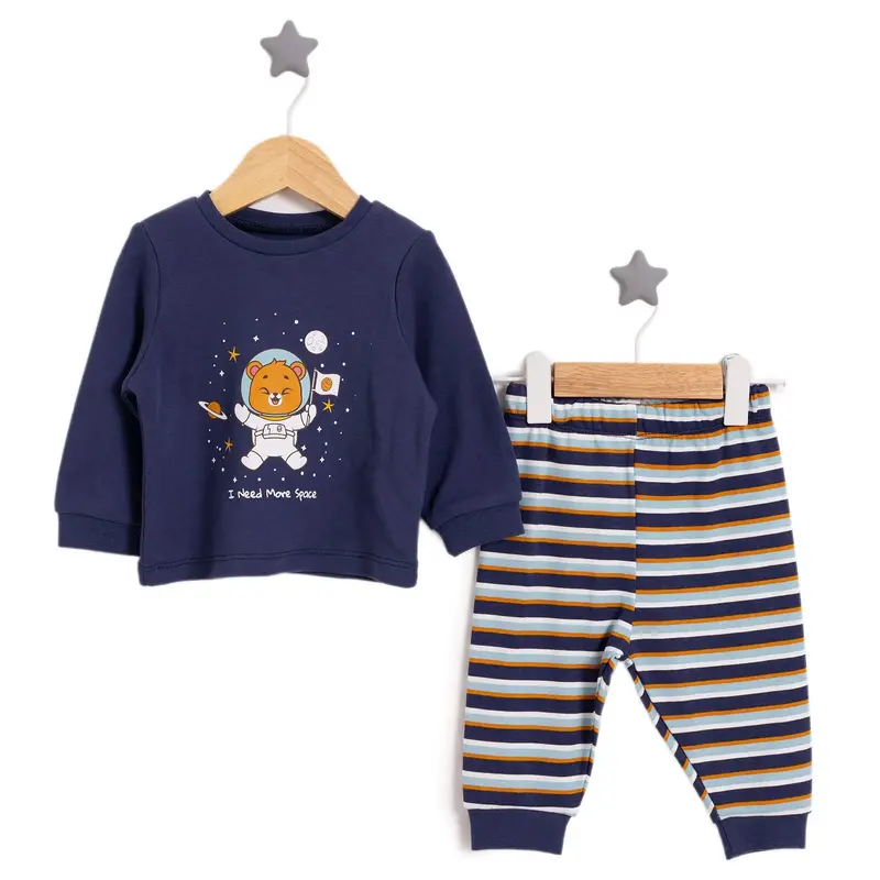 Hellobaby Boy Long Sleeve Pyjamas Set - Navy Blue 1