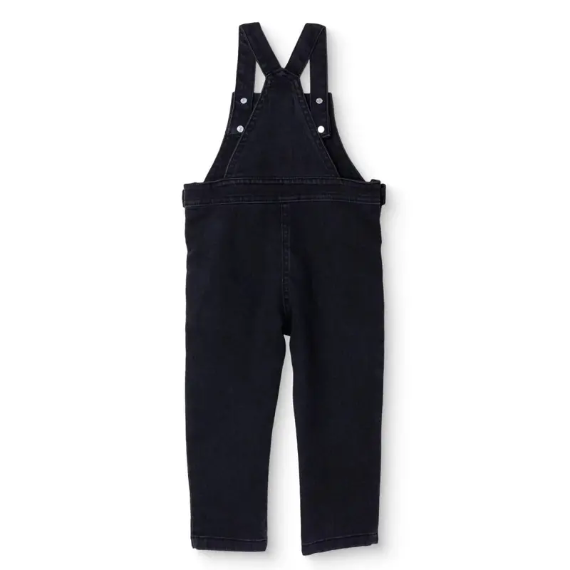 Hellobaby Boys Dungarees Buttoned Cool Boy Decorative Collar Short Length Sleeveless - Black 2