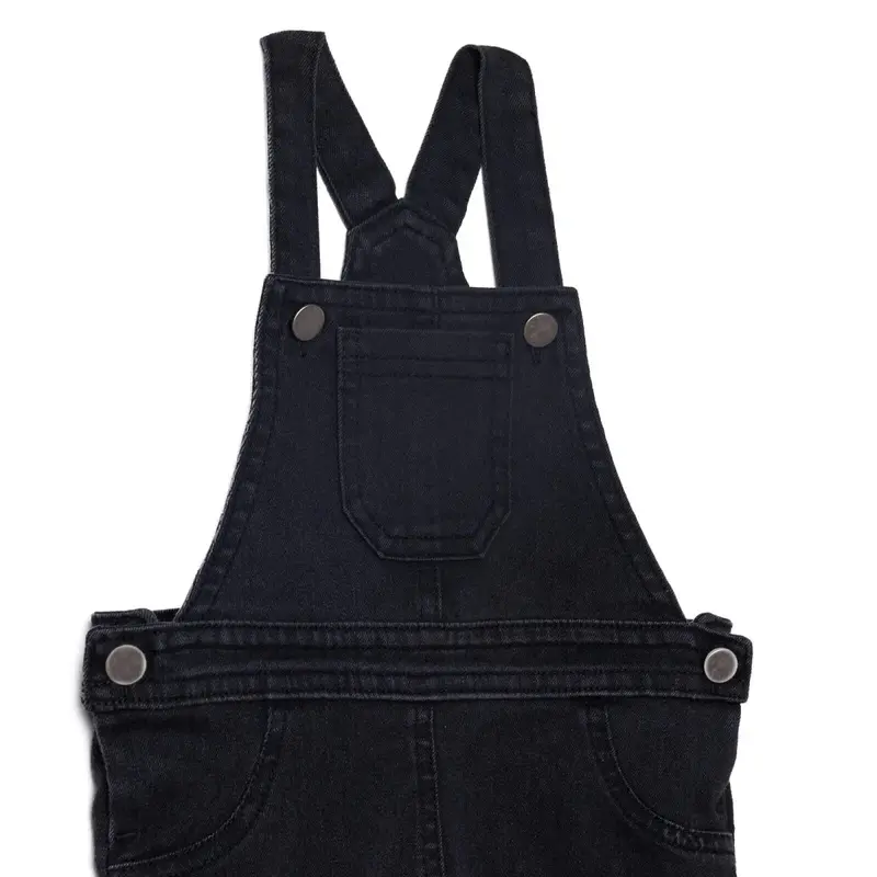 Hellobaby Boys Dungarees Buttoned Cool Boy Decorative Collar Short Length Sleeveless - Black 3