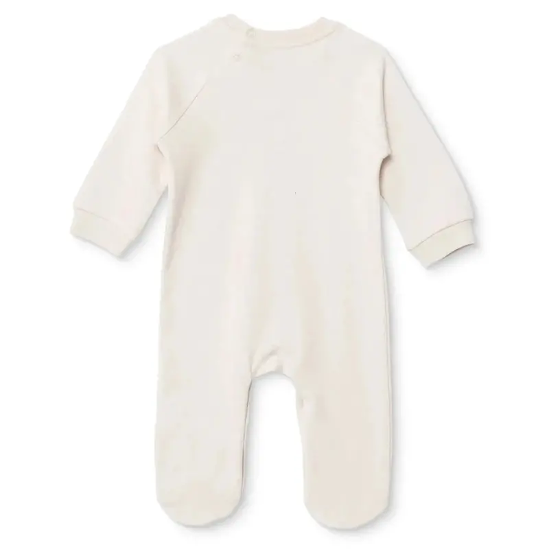 Hellobaby Boys Footed Sleepsuit Bear Print Snap Fastening Crew Neck Full Length Long Sleeve - Ecru 2