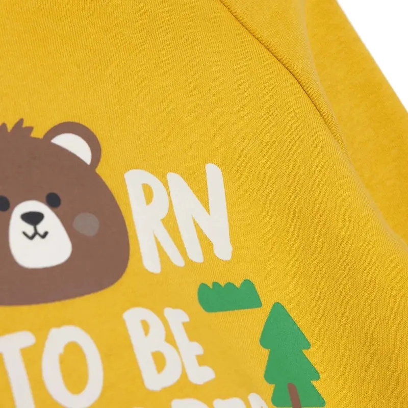 Hellobaby Boys Hooded Sweatshirt Animal Woodland Boy 2 Hooded Long Sleeve - Yellow 3