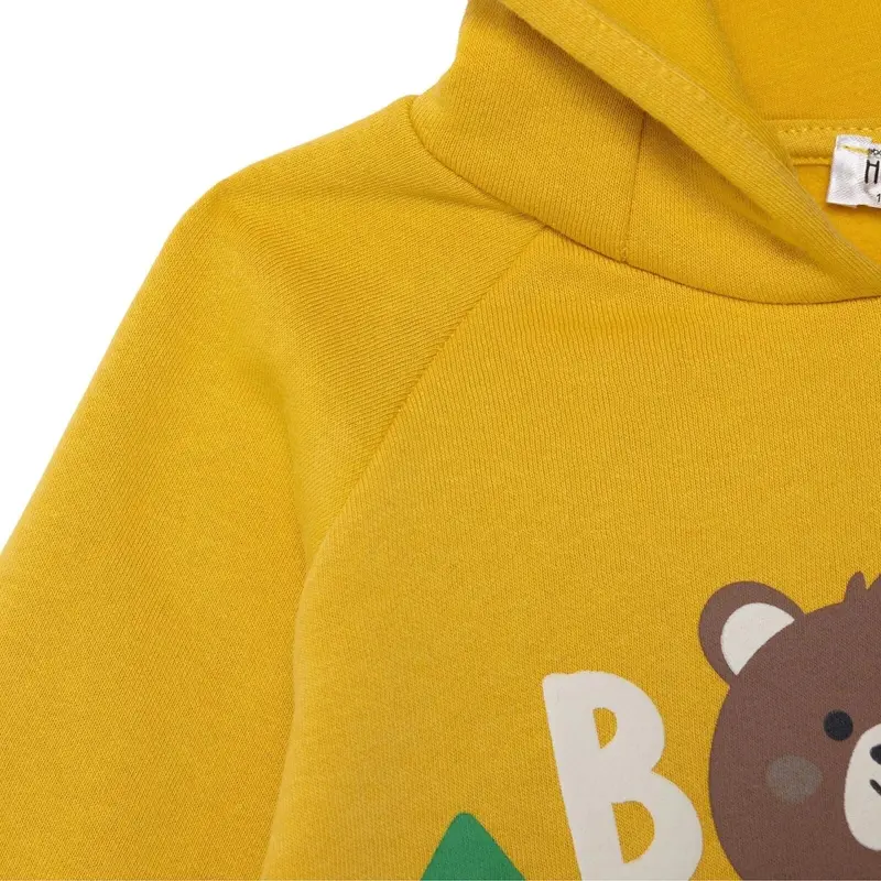 Hellobaby Boys Hooded Sweatshirt Animal Woodland Boy 2 Hooded Long Sleeve - Yellow 6