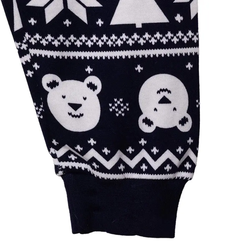 Hellobaby Boys Long Sleeve Pyjamas Set Christmas Crew Neck Long Leg Long Sleeve - Navy Blue 7