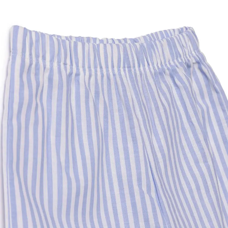 Hellobaby Boys Long Sleeve Pyjamas Set Striped With Buttons Peter-Pan Collar Long Leg Long Sleeve - Blue 5
