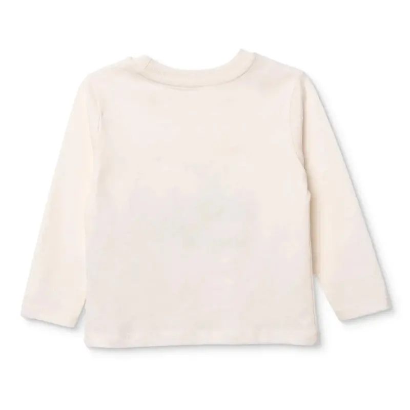 Hellobaby Boys Long Sleeve T-Shirt Bear Print Cool Boy Crew Neck Long Sleeve - Ecru 2