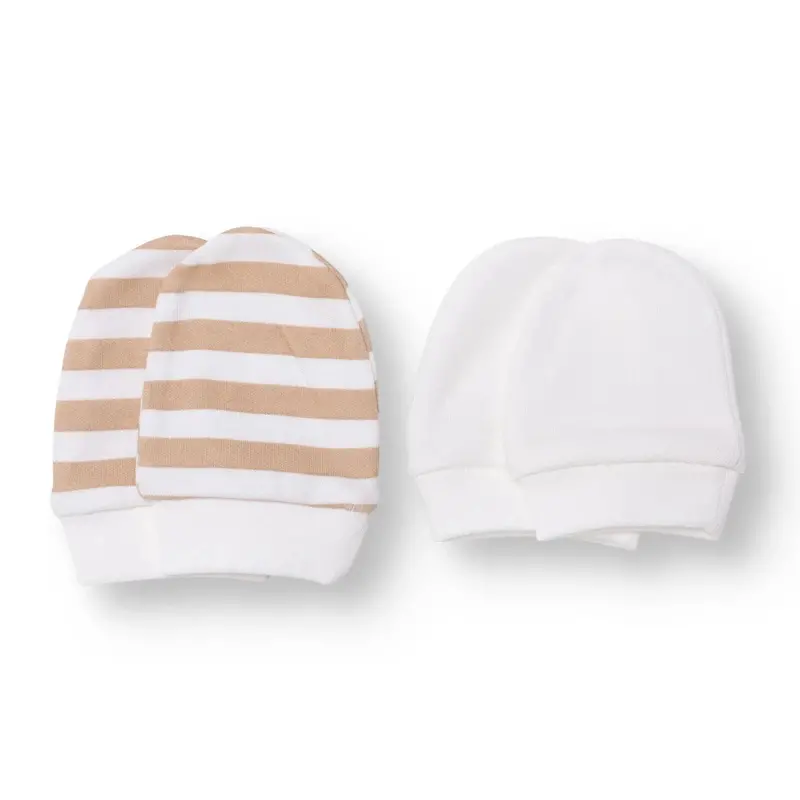 Hellobaby Boys Mitten Striped - Ecru Printed 1