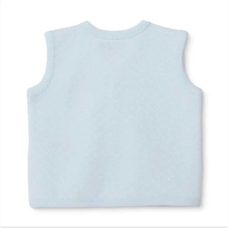 Hellobaby Boys Quilted Waistcoat Animal Print Snap Fastening V-Neck Sleeveless - Blue 2