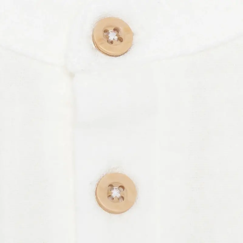 Hellobaby Boys Shirt Buttoned Little Sailor Mandarin Collar Long Sleeve - Ecru 4