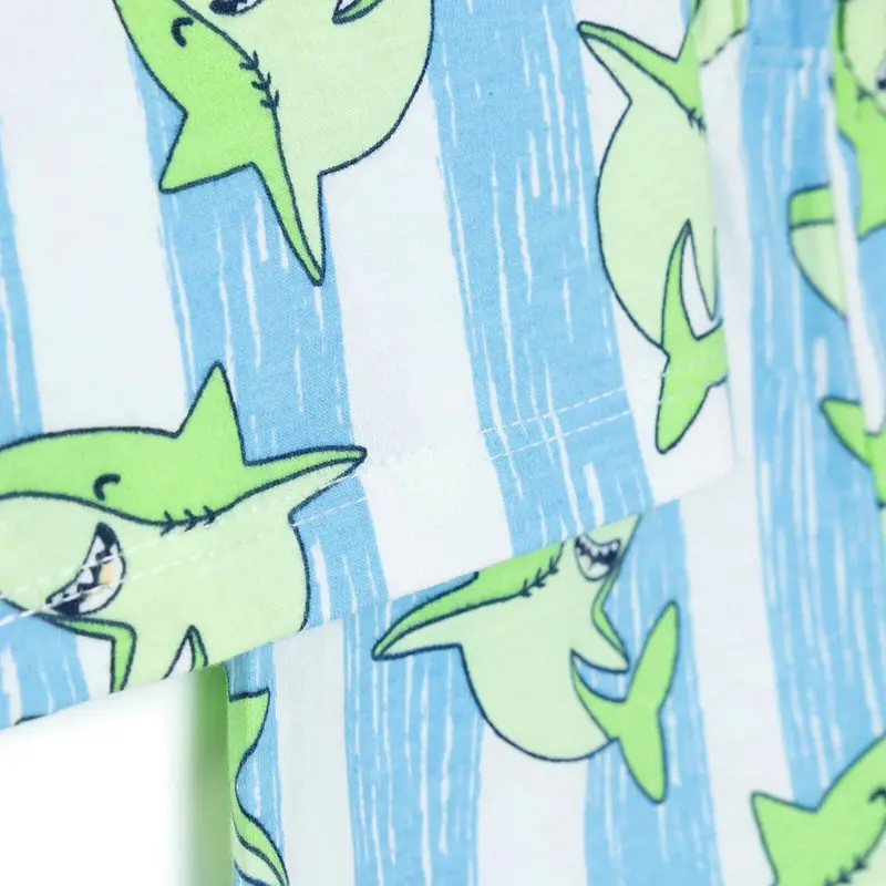 Hellobaby Boys Short Sleeve Pyjamas Set Animal With Buttons Shirt Collar Short Leg Short Sleeve - Blue 6