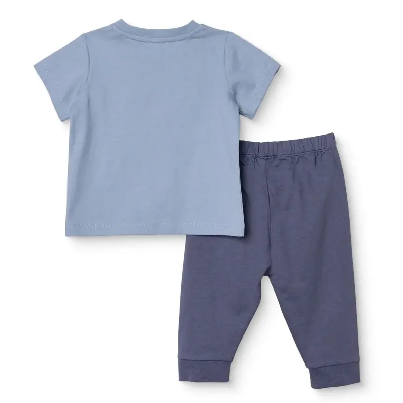 Hellobaby Boys Short Sleeve Pyjamas Set Crew Neck Long Leg Short Sleeve - Blue 2