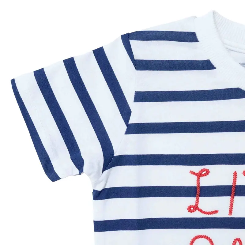 Hellobaby Boys T-Shirt Nautical Print Little Sailor Crew Neck Short Sleeve - Navy Printed 5