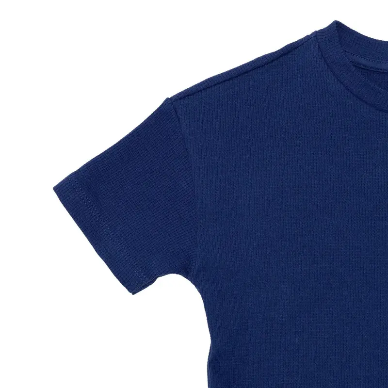 Hellobaby Boys T-Shirt & Shorts Set Nautical Print Little Sailor Crew Neck Short Length Short Sleeve - Navy Blue 7