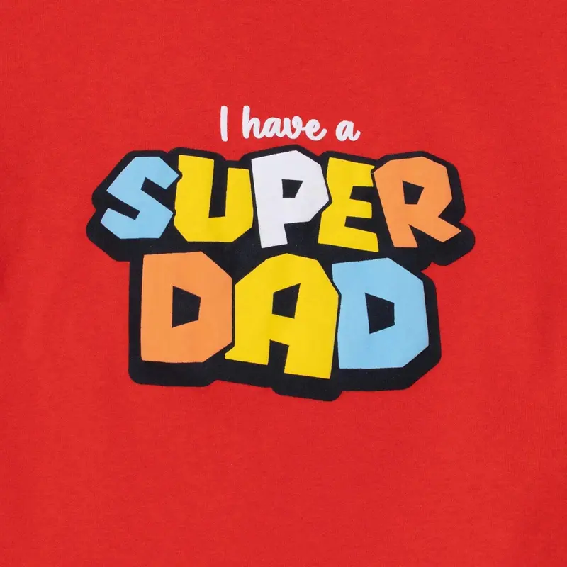 Hellobaby Boys T-Shirt Slogan I Love Dad Print Crew Neck Short Sleeve - Red 4