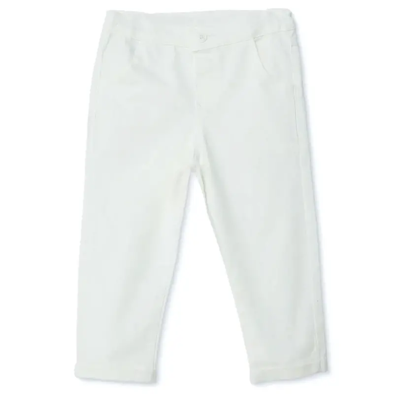 Hellobaby Boys Trousers Buttoned Little Sailor Full Length - White 1