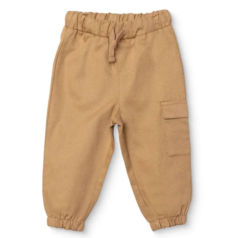 Hellobaby Boys Trousers Lace-Up Little Car Full Length - Beige 1